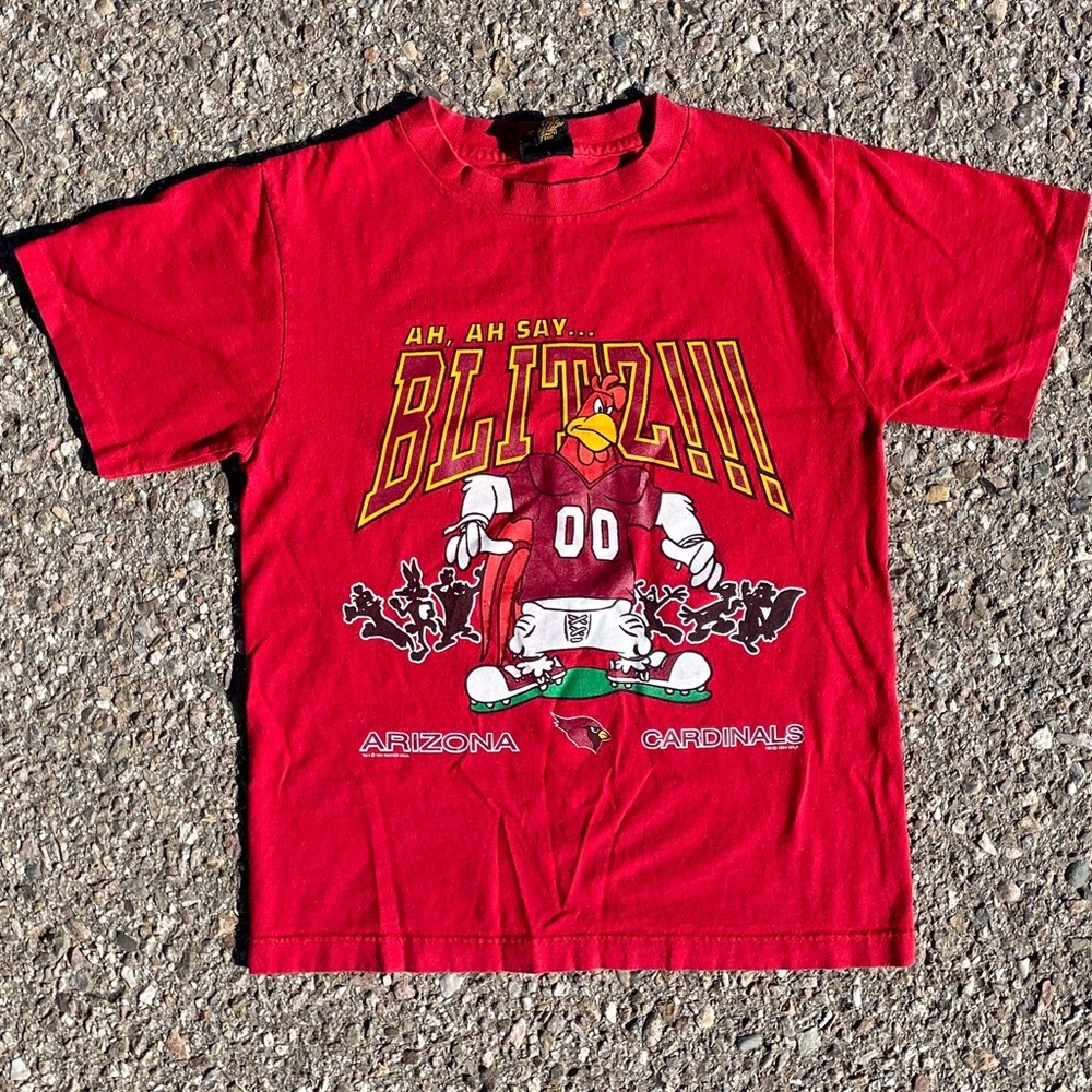 Arizona Cardinals Looney Tunes Foghorn Leghorn Vtg 1994 NFL Tee Youth Size (M)